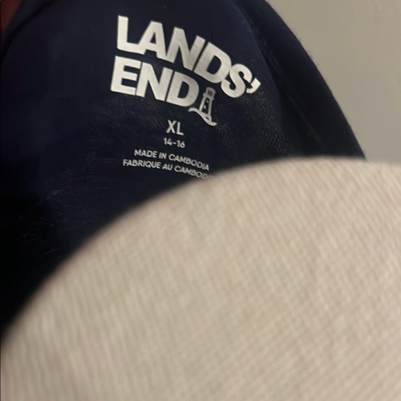 Lands' End Blue Long Sleeve Tee with Graphic Design - Picture 2 of 3